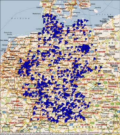 Bewertungsstandorte Sachverständigenbüro Grabowski 2007 - 2011